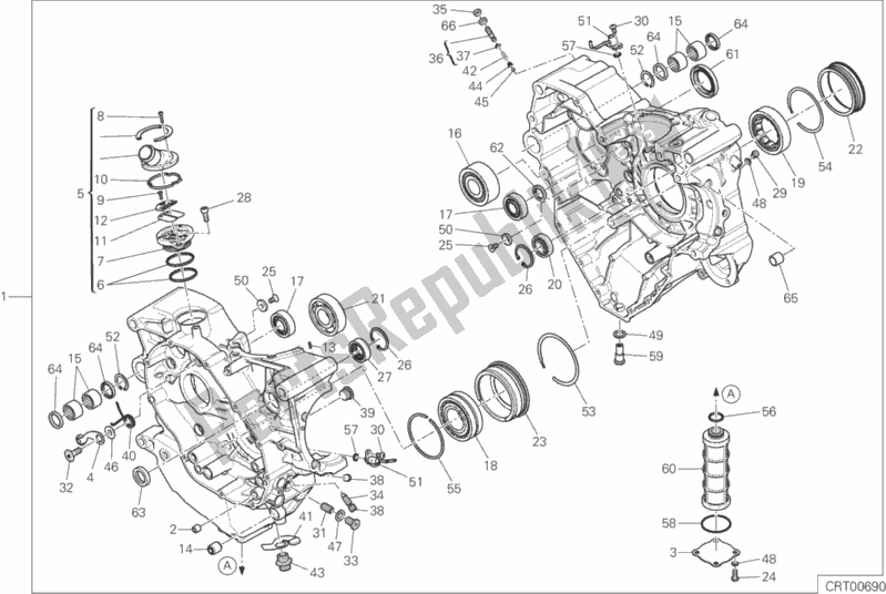 Alle onderdelen voor de 010 - Paar Halve Carters van de Ducati Multistrada 1200 ABS Brasil 2016